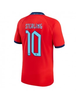 Moški Nogometna dresi replika Anglija Raheem Sterling #10 Gostujoči SP 2022 Kratek rokav